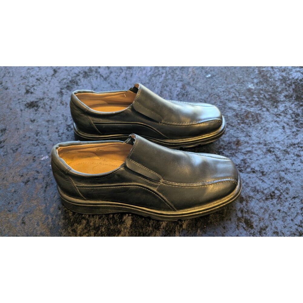 Cambridge Classics Black Leather Men's Loafer Business Casual Shoes Size 10